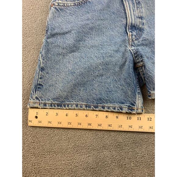 Zara Denim Shorts Women 4 High Rise Light Wash Classic 5 Pocket - Picture 9 of 10